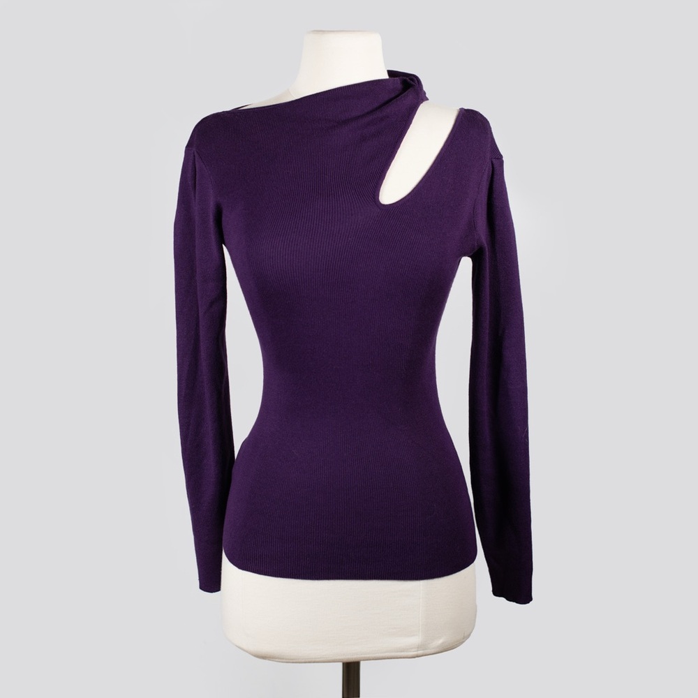 BCBGeneration Deep Purple Knit Top